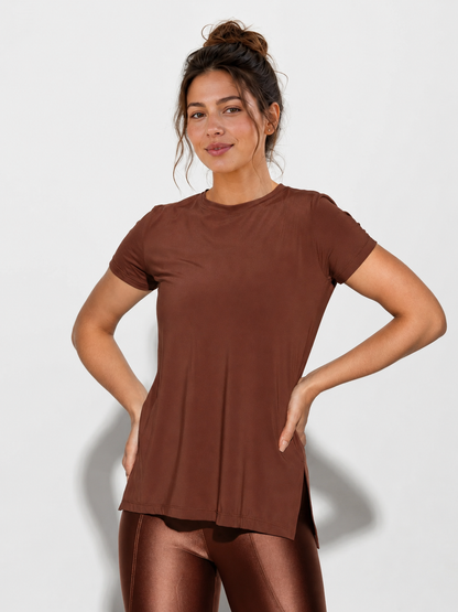 Camiseta Fitness Clarice UV Manga Curta | Tre Amici