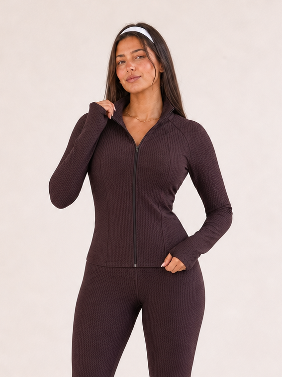 Jaqueta Fitness Treliça Textura Premium | Tre Amici