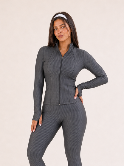 Jaqueta Fitness Treliça Textura Premium | Tre Amici