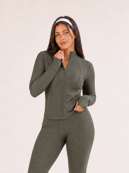 Jaqueta Fitness Treliça Textura Premium | Tre Amici